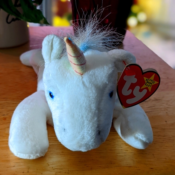 Ty Other - 3/$30 1994 Ty Mystic the Unicorn Iridescent Horn Beanie Baby